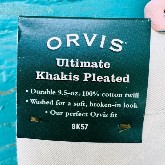 ORVIS ULTIMATE PLEATED FRONT KHAKIS SIZE 42x 30 NWT - Picture 6 of 7